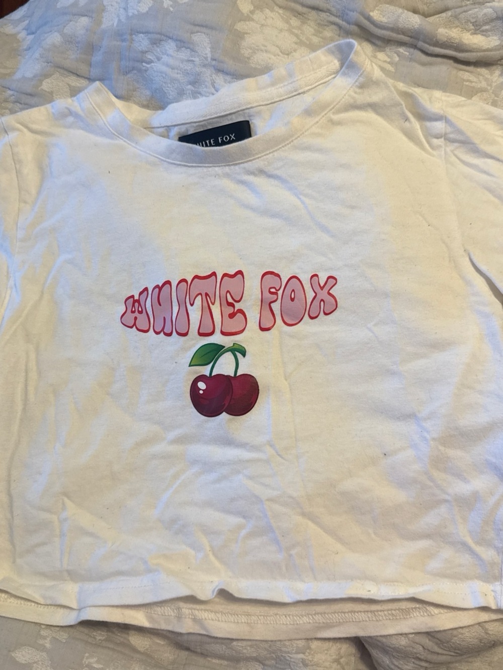 white fox cherry tee